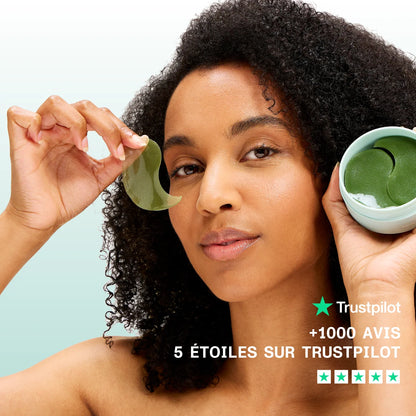 Patchs hydrogel anti-cernes  +98% d'origine naturelle — 100/100 Yuka