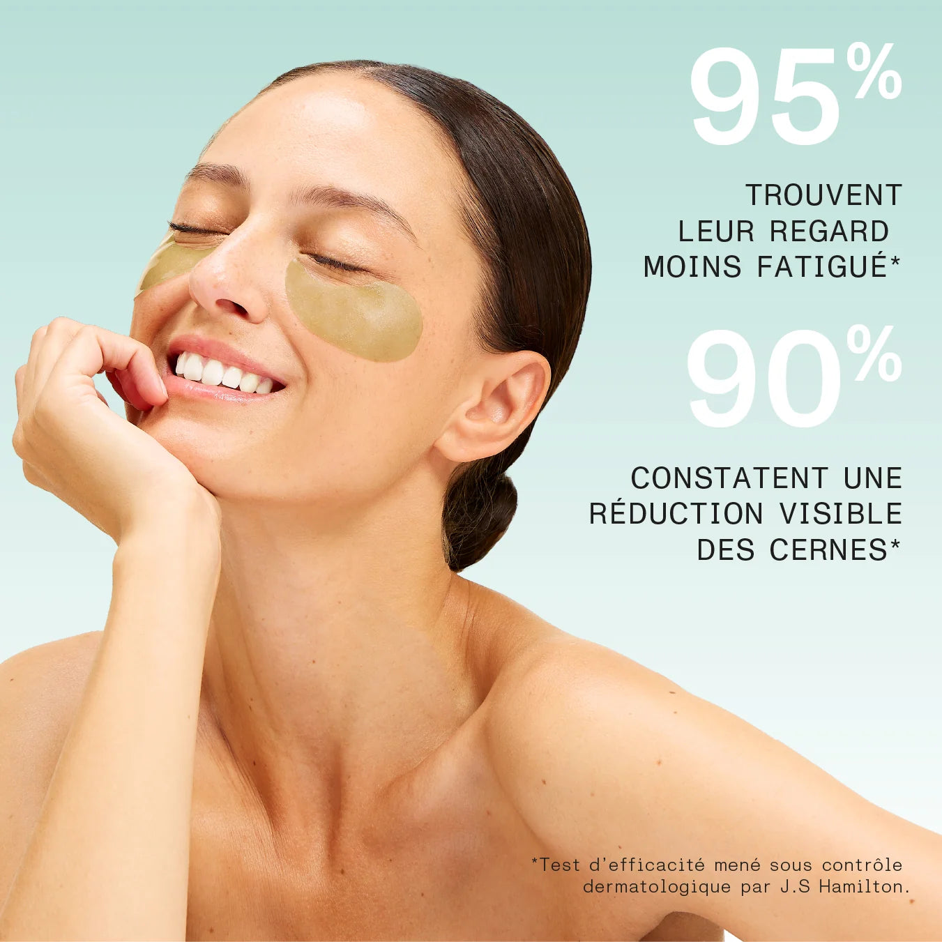 Patchs hydrogel anti-cernes  +98% d'origine naturelle — 100/100 Yuka