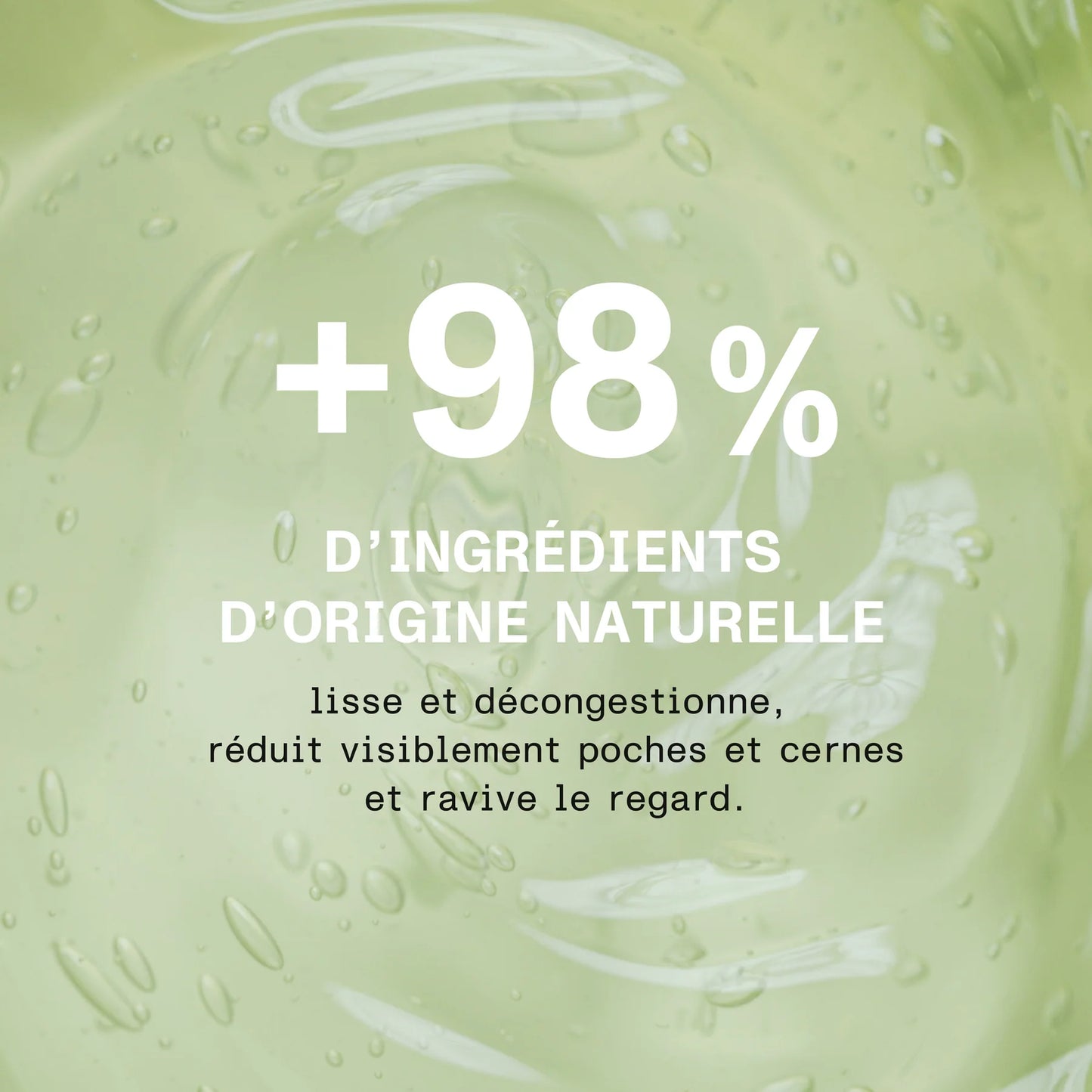 Patchs hydrogel anti-cernes  +98% d'origine naturelle — 100/100 Yuka