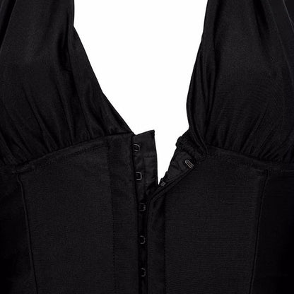 Yollanda Noir Pièce Corset Couture de Bain